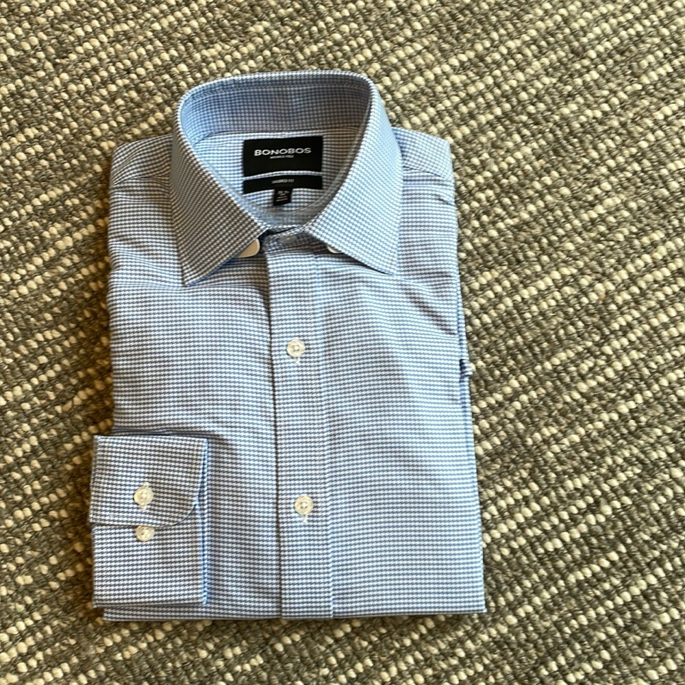 Men’s tailored fit long sleeve button down bonobos wrinkle free